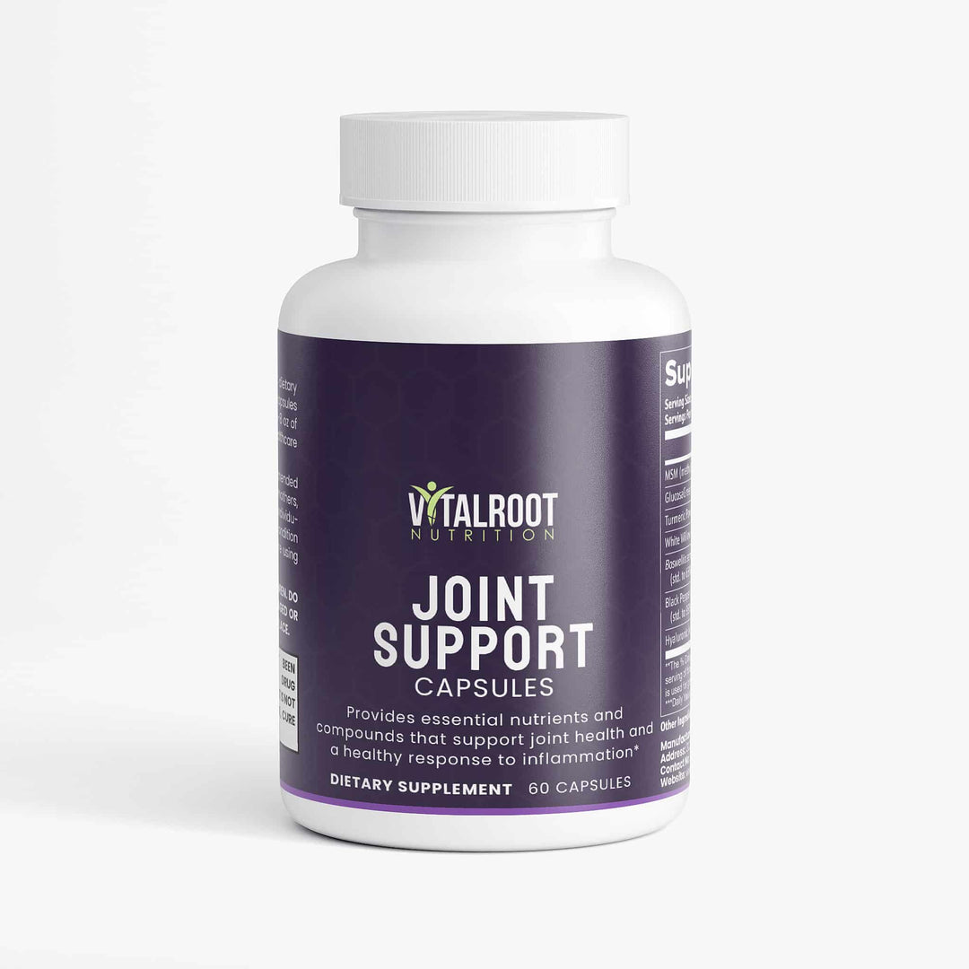 Vitalroot Nutrition Joint Support capsules bottle on a white background