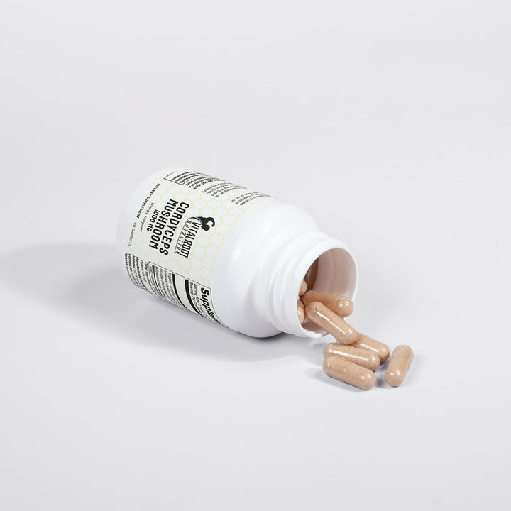 Cordyceps Mushroom | Organic Mushroom Mycelium Powder for Energy & Immunity | (60 Vegan Capsules)