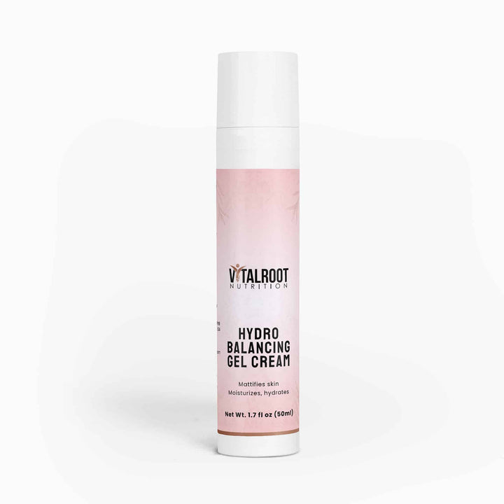 Vitalroot Nutrition Hydro Balancing Gel Cream bottle on a white background