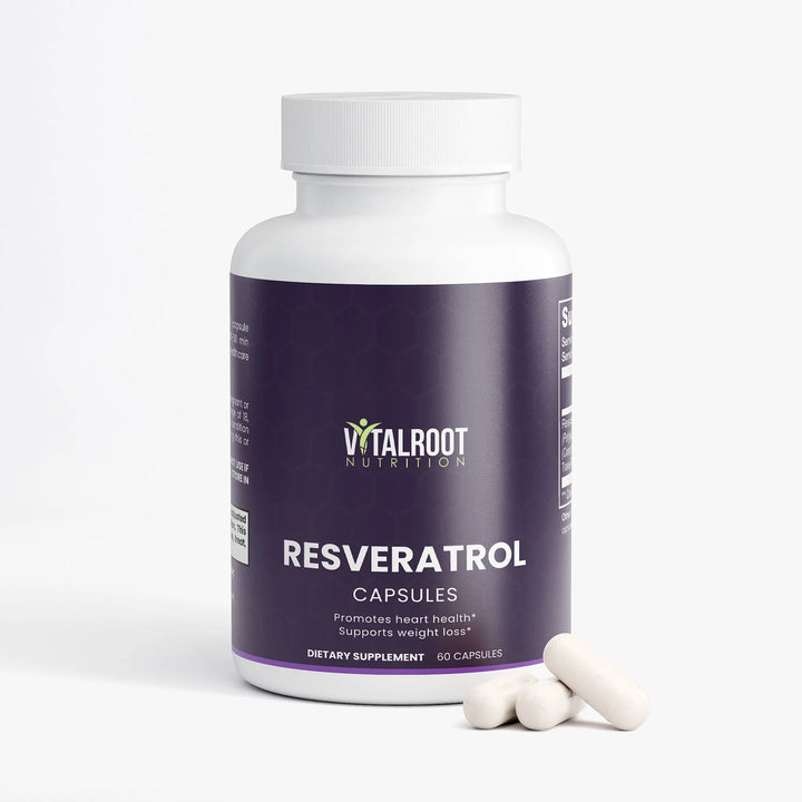 Resveratrol 600mg | Antioxidant & Heart Health Supplement with 50% Trans Resveratrol | 60 Capsules