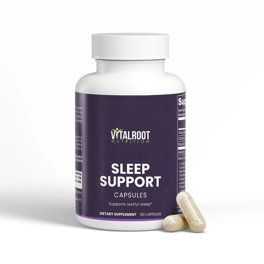 Sleep Support | Advanced Herbal Sleep Supplement with Magnesium, Melatonin & Ashwagandha | 60 Capsules