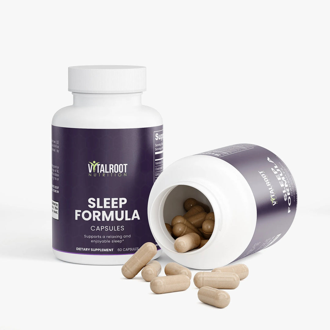 Sleep Formula | Natural Sleep Aid with Melatonin, Valerian & GABA | 60 Capsules