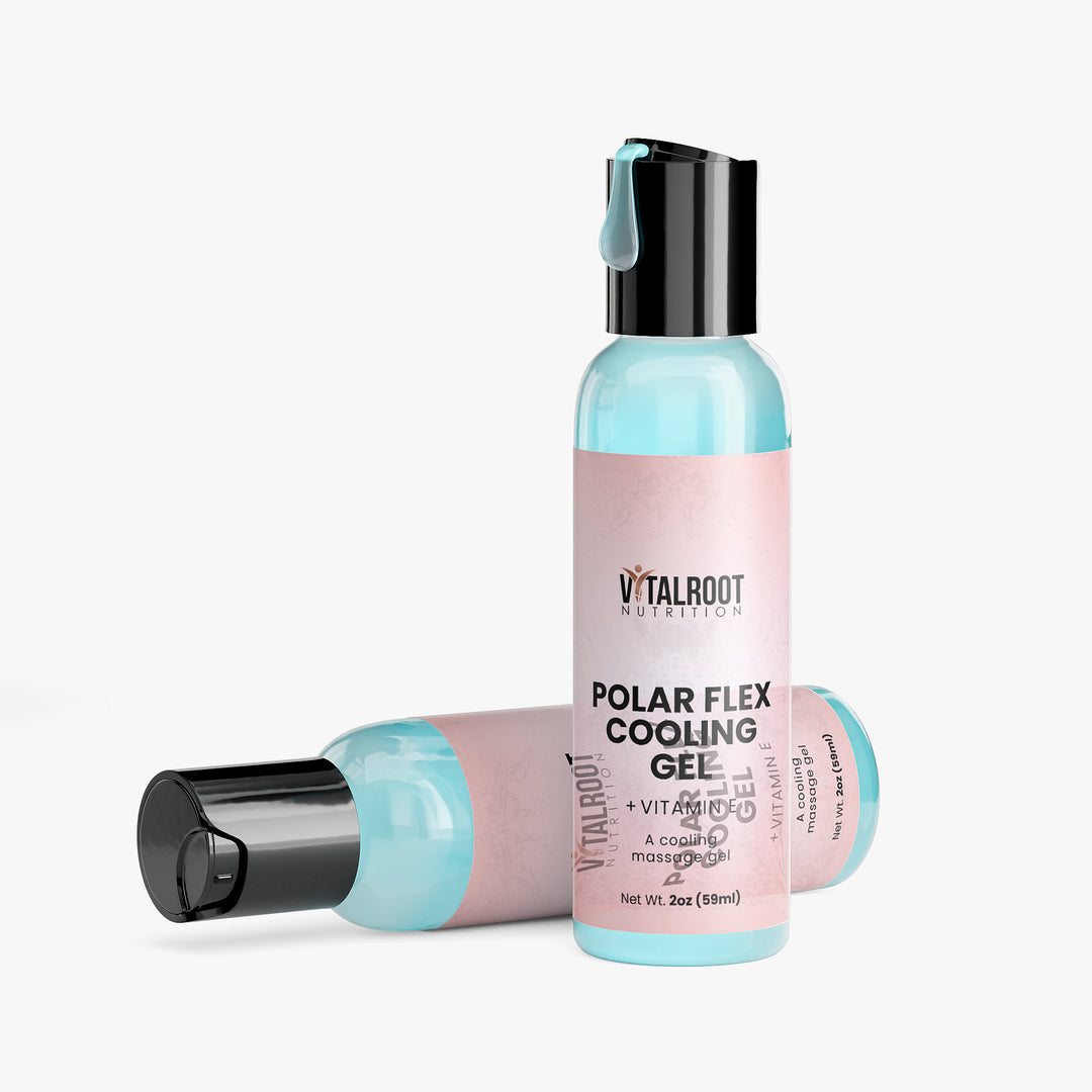 Vital Root Polar Flex Cooling Gel bottle on a white background