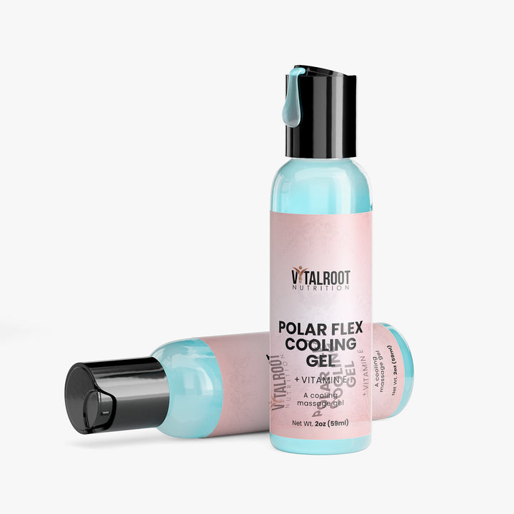 Vital Root Polar Flex Cooling Gel bottle on a white background
