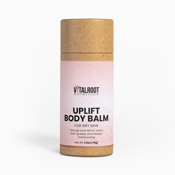 Vitalroot Nutrition Uplift Body Balm container on a white background