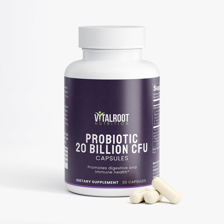 Probiotic 20 Billion | Daily Digestive & Immune Health Support | (30 Capsules)