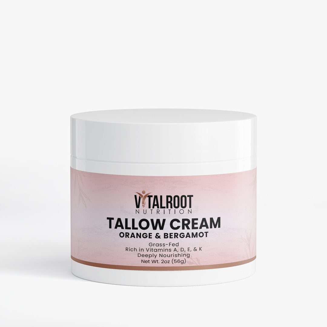 Jar of Vitalroot Nutrition Tallow Cream on a white background