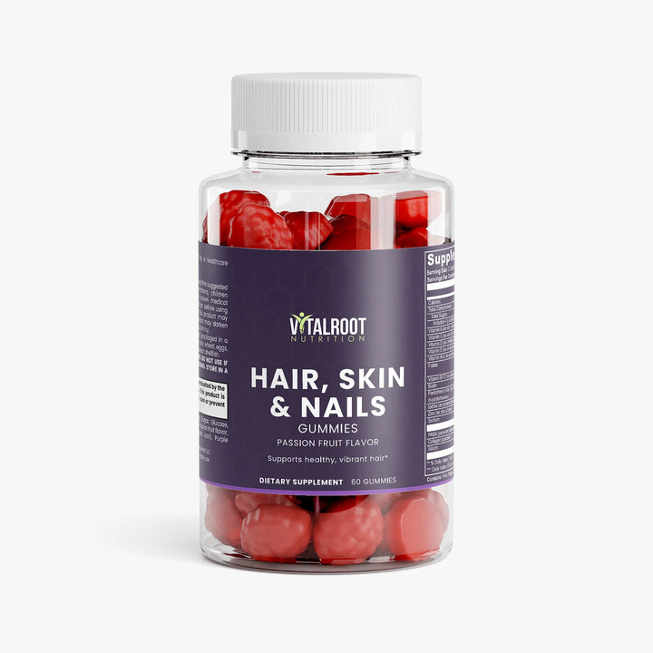 Hair, Skin & Nails Gummies | Biotin, Collagen & Vitamins Blend | 60 Count
