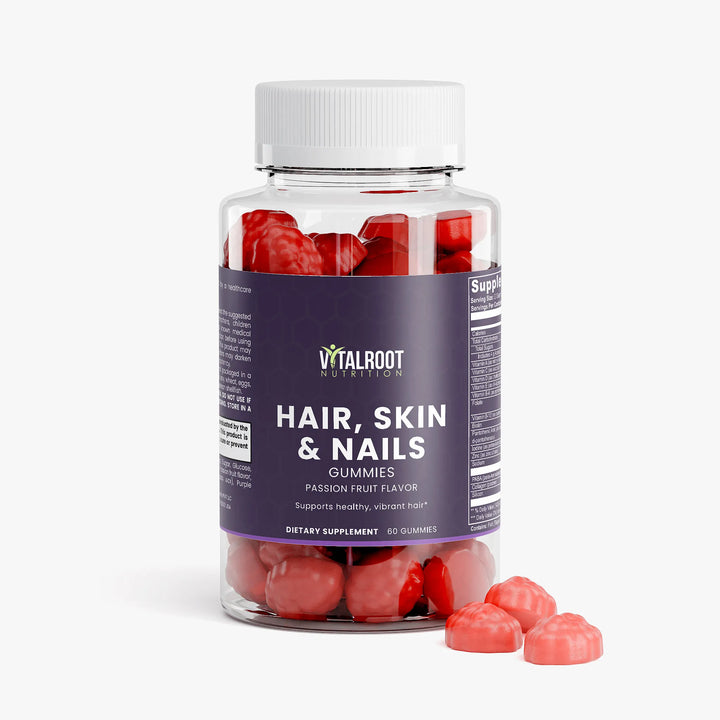 Hair, Skin & Nails Gummies | Biotin, Collagen & Vitamins Blend | 60 Count