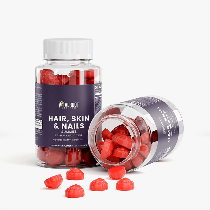 Hair, Skin & Nails Gummies | Biotin, Collagen & Vitamins Blend | 60 Count