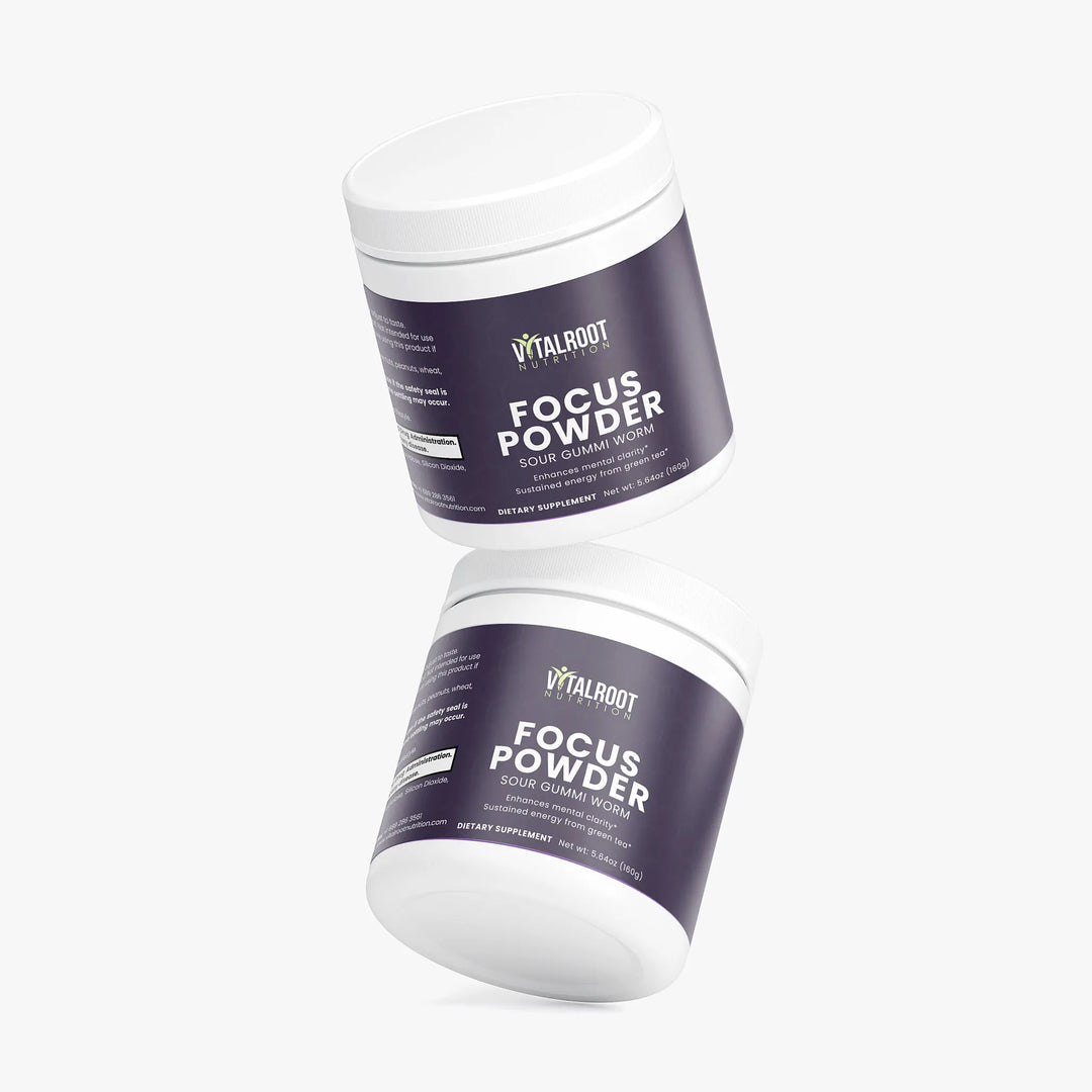 Focus Powder (Sour Gummi Worm) | Nootropic Energy & Brain Support | 160g