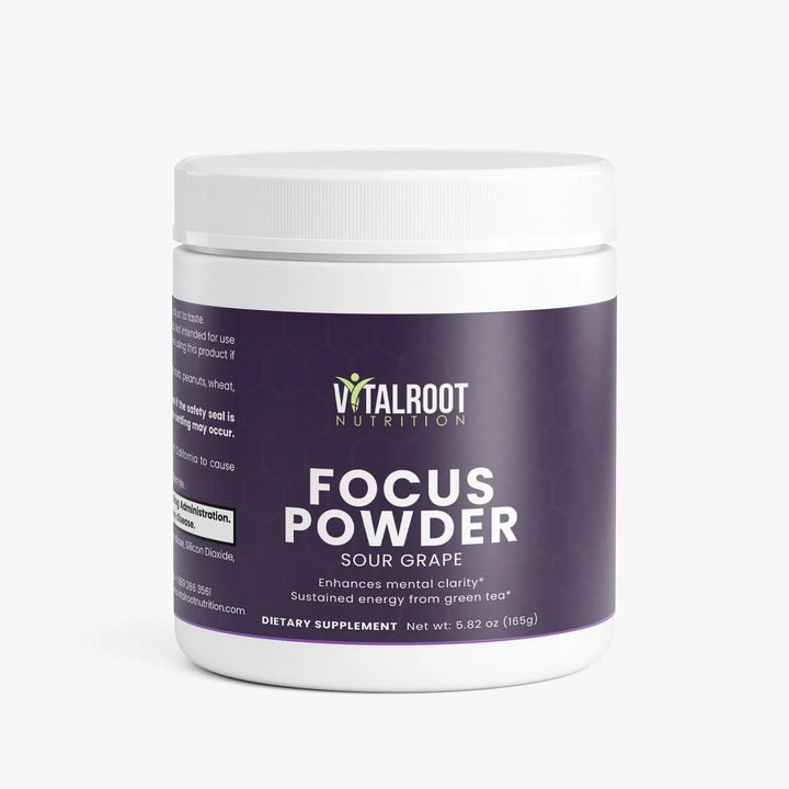 Focus Powder (Sour Grape) | Natural Nootropic for Mental Energy | 165g