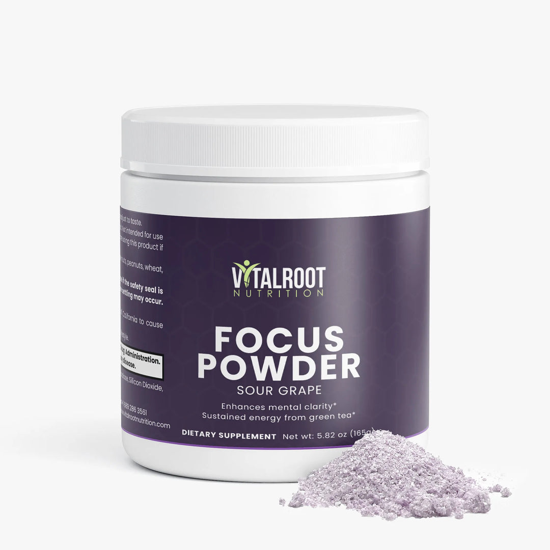 Focus Powder (Sour Grape) | Natural Nootropic for Mental Energy | 165g