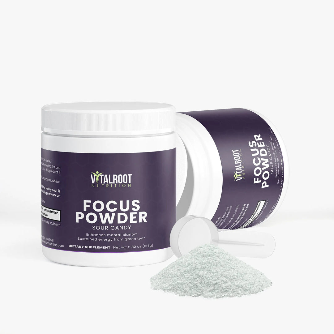 Focus Powder  (Sour Candy) | Brain Boost with Natural Caffeine | 165g