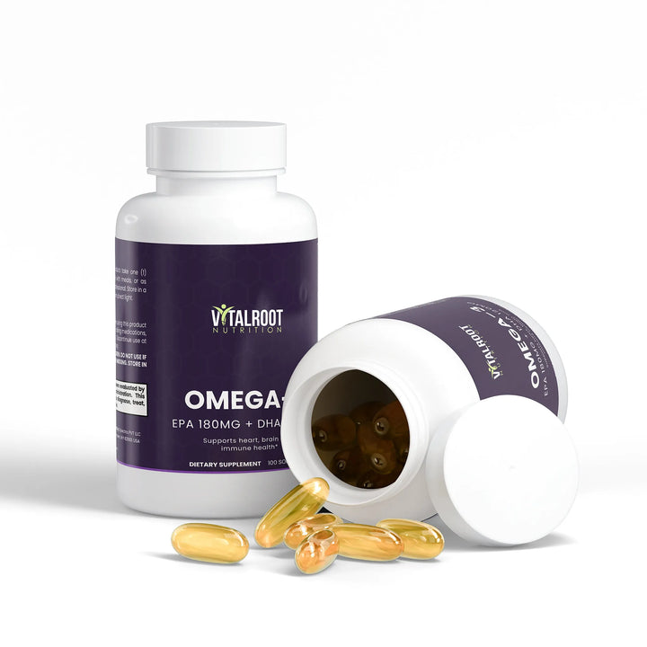 Omega-3 Fish Oil – 180mg EPA + 120mg DHA – Heart & Brain Support | 100 Softgels