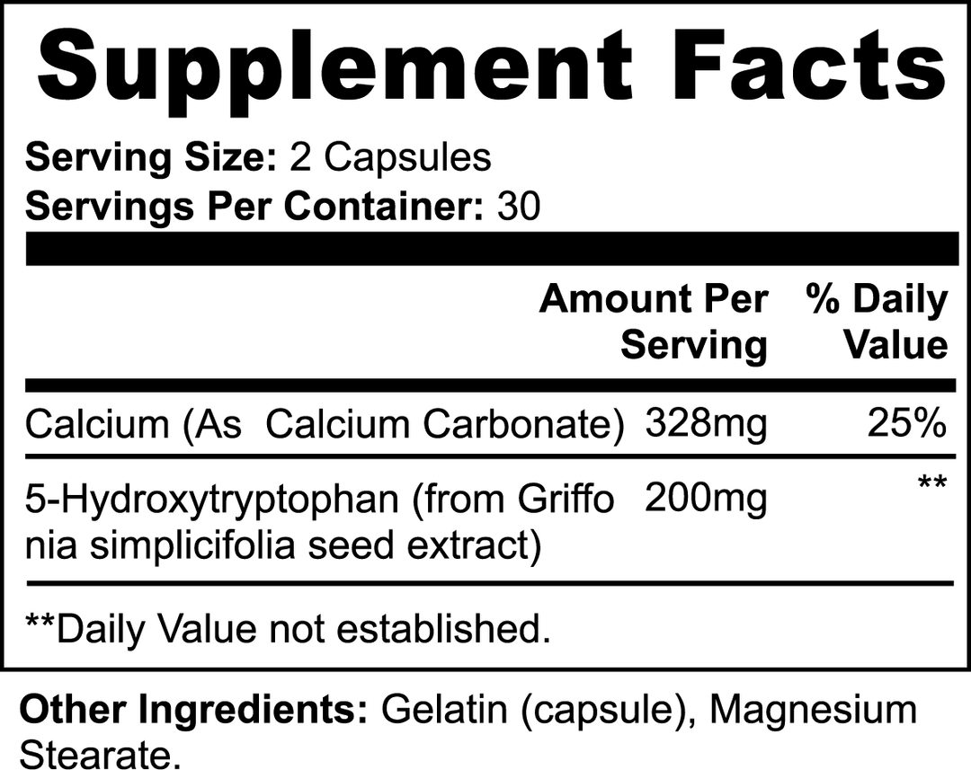 5-HTP Supplement | Mood & Serotonin Support | (60 Capsules)
