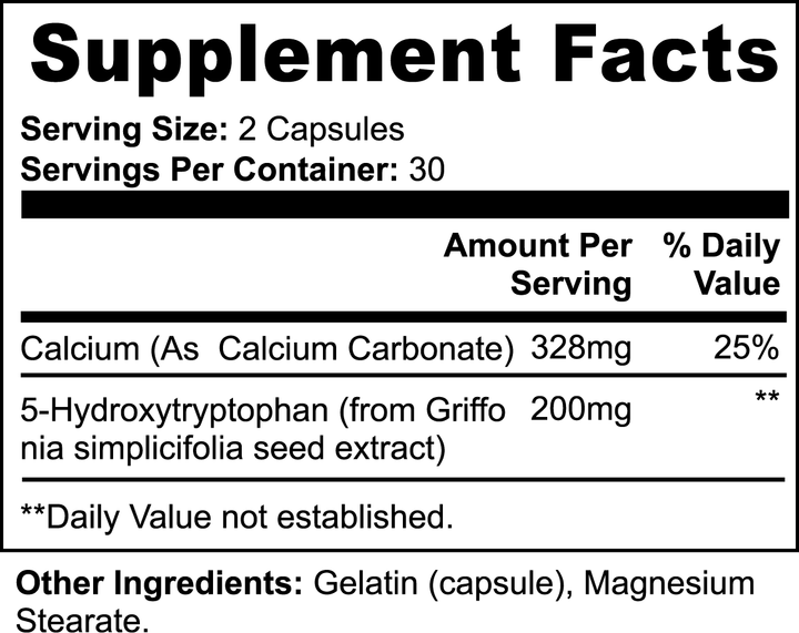 5-HTP Supplement | Mood & Serotonin Support | (60 Capsules)