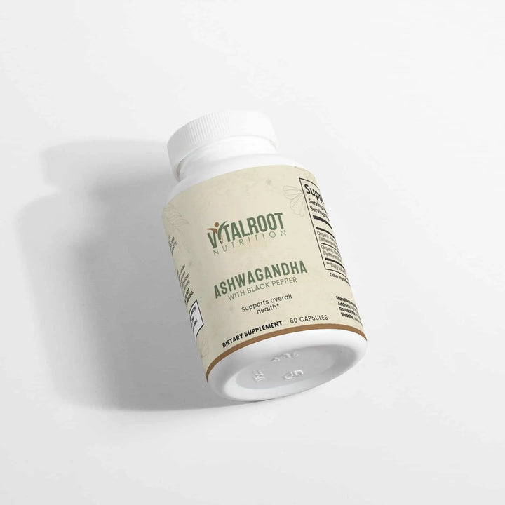 Ashwagandha | Organic Stress & Mood Support with Black Pepper | (60 Capsules)