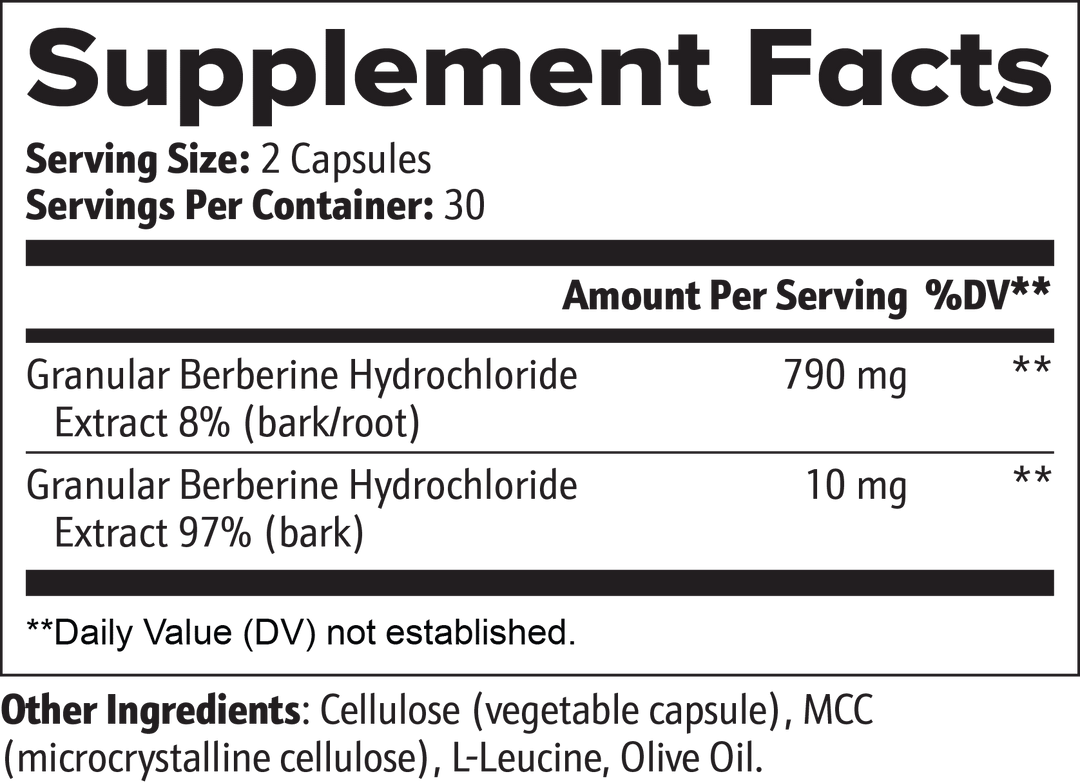 Berberine | Blood Sugar, Heart Health & Weight Management Supplement | 60 Capsules
