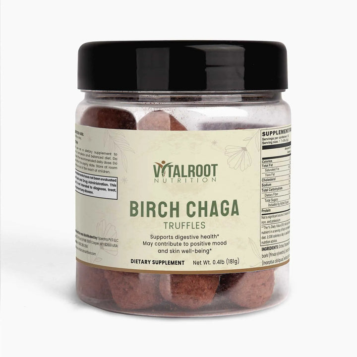 Birch Chaga Truffles | Antioxidant-Rich Gut & Immune Support with Birch Chaga | (30 Truffles)