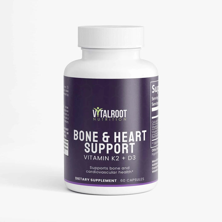 Bone & Heart Support | Vitamin D3 & K2 for Healthy Bones & Cardiovascular Function | (60 Capsules)