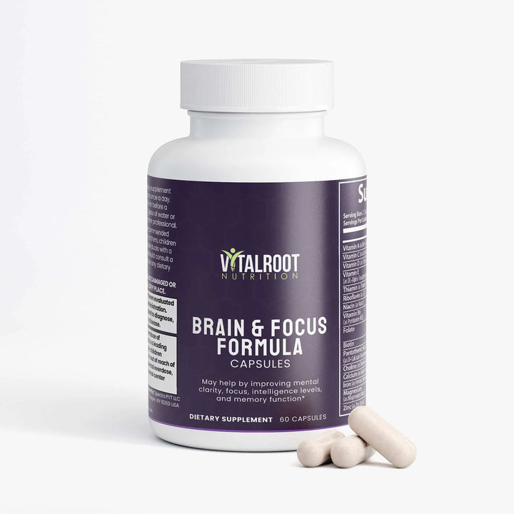 Brain & Focus Formula | Enhance Focus, Memory, and Cognitive Health | (60 Capsules)