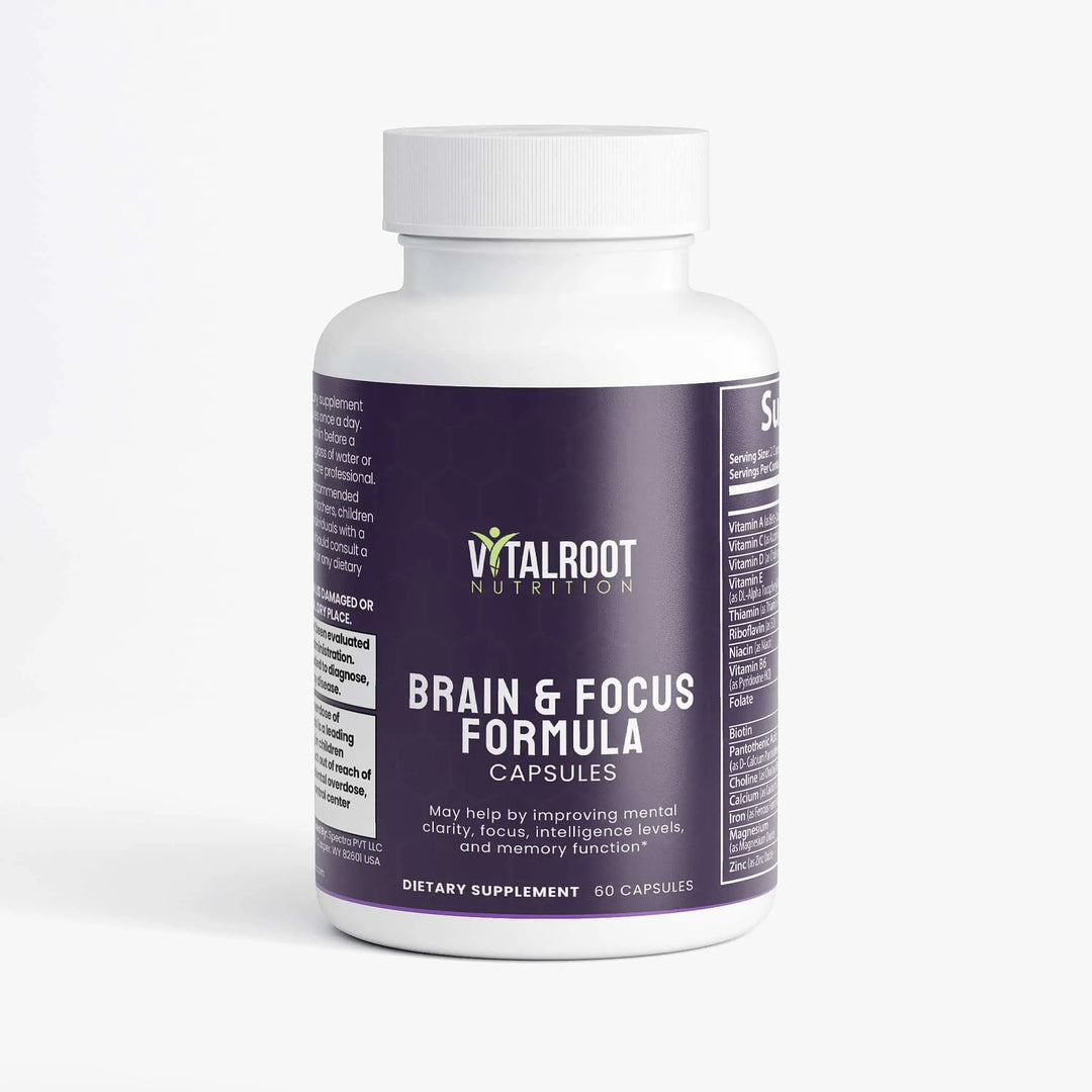 Brain & Focus Formula | Enhance Focus, Memory, and Cognitive Health | (60 Capsules)