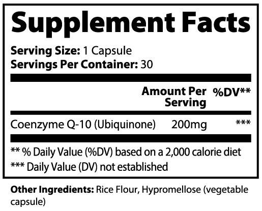 CoQ10 Ubiquinone | Energy & Cellular Protection Supplement | (30 Capsules)