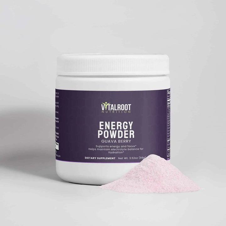 Energy Powder (Guava Berry) | Balanced Energy and Focus Boost with Electrolytes | (3.52 oz)