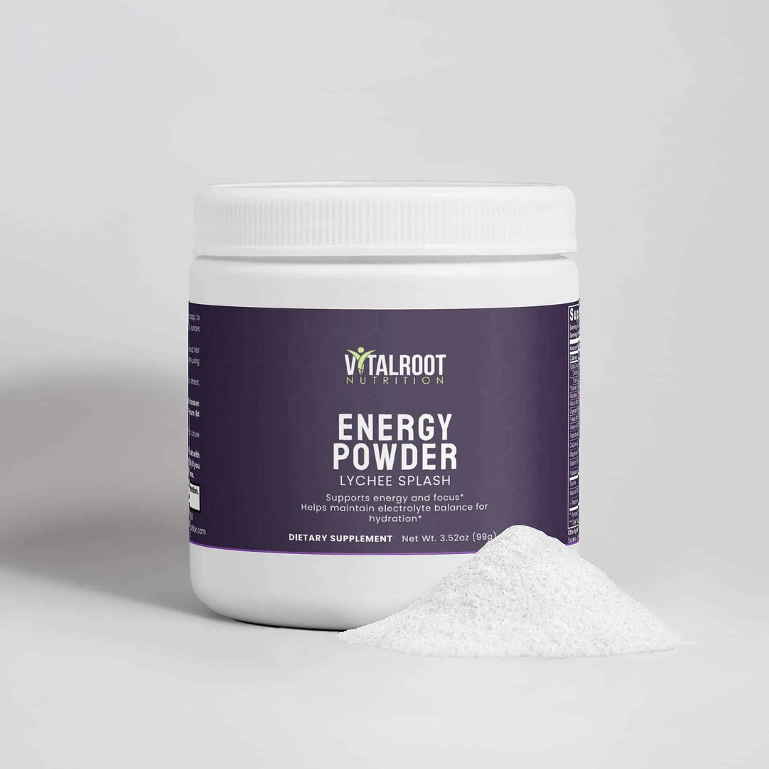 Energy Powder | Lychee Splash Energy for Sustained Energy & Focus | (30 Servings)