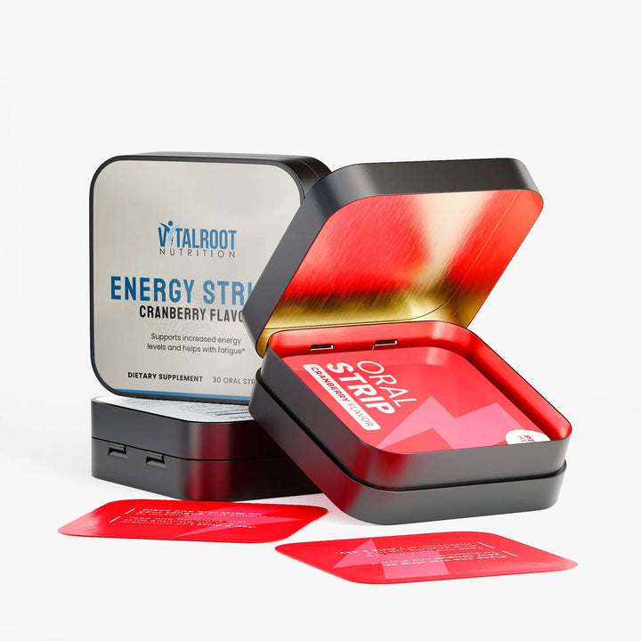 Energy Strips | Fast Acting Caffeine & B12 Boost with L-Theanine | (30 Strips)