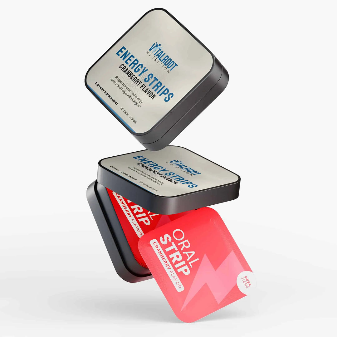 Energy Strips | Fast Acting Caffeine & B12 Boost with L-Theanine | (30 Strips)
