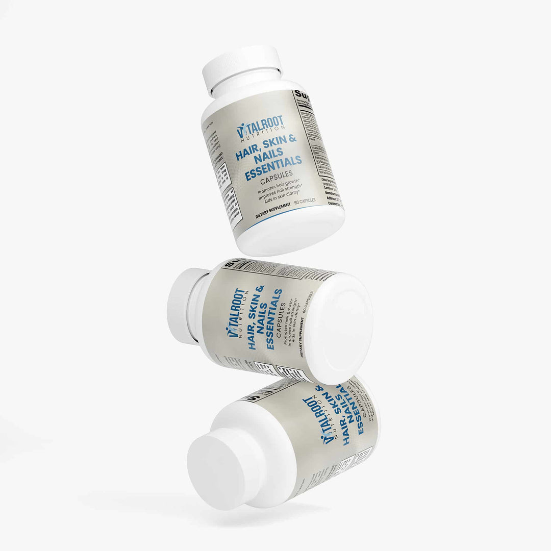 Hair, Skin & Nails Essentials | Biotin & Vitamin E Capsules for Natural Glow | (60 Caps)