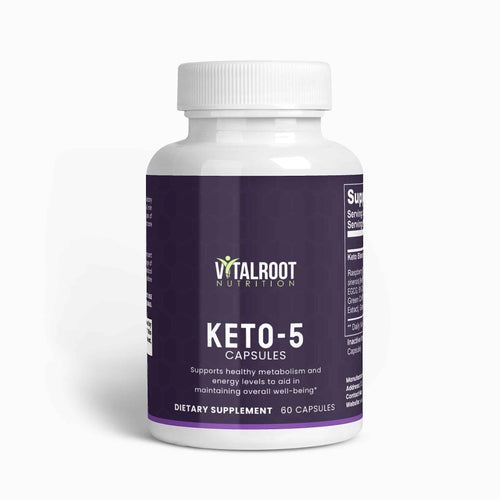 Keto-5 | Fat Burner & Ketosis Support Supplement | (60 Capsules)