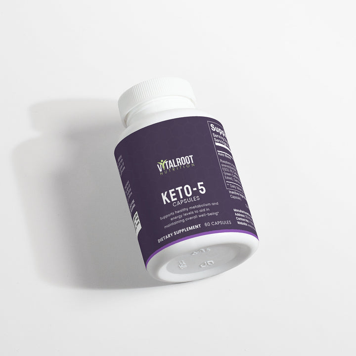Keto-5 | Fat Burner & Ketosis Support Supplement | (60 Capsules)