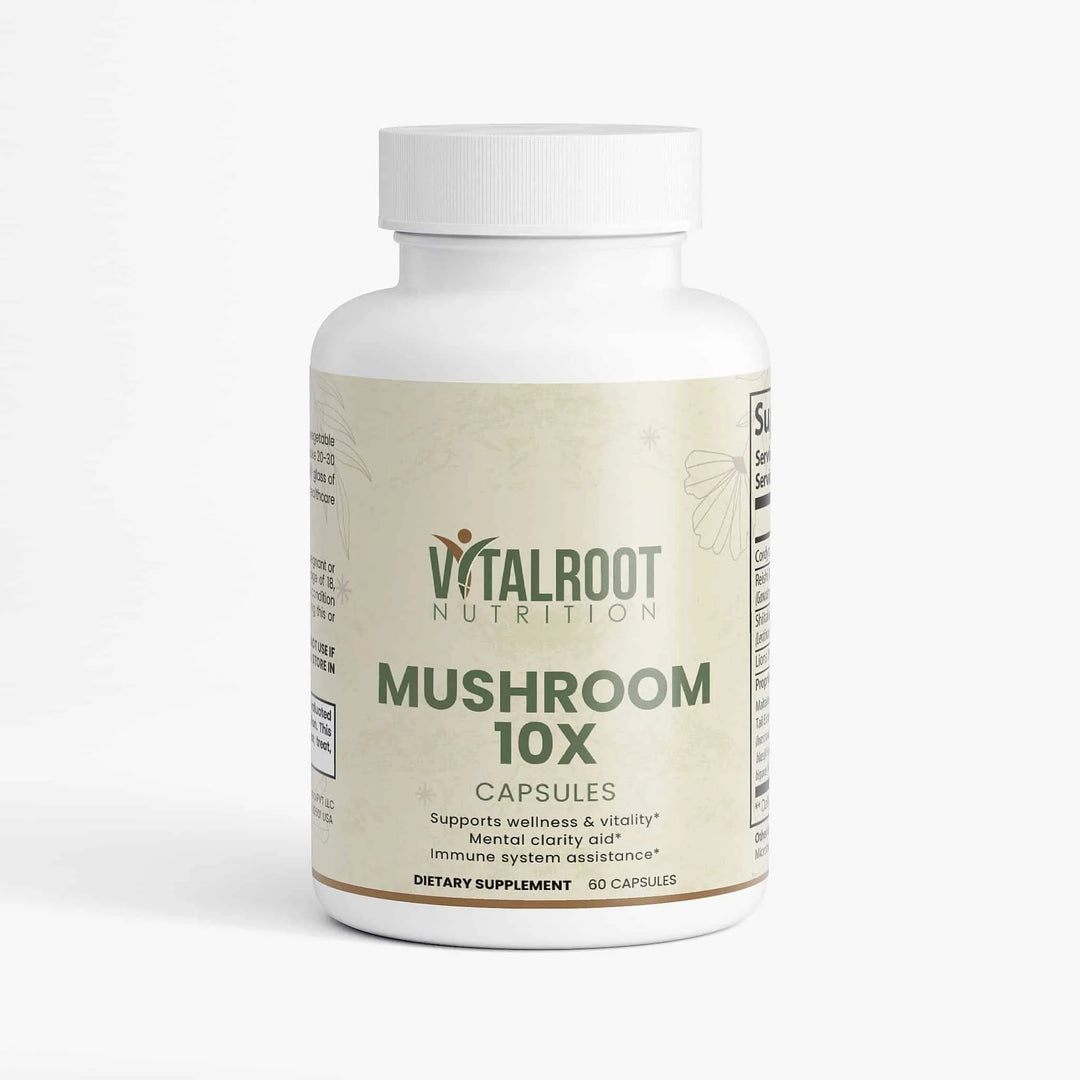 Mushroom Complex 10 X | Potent Mushroom Blend for Brain & Immune Support | (60 Capsules)