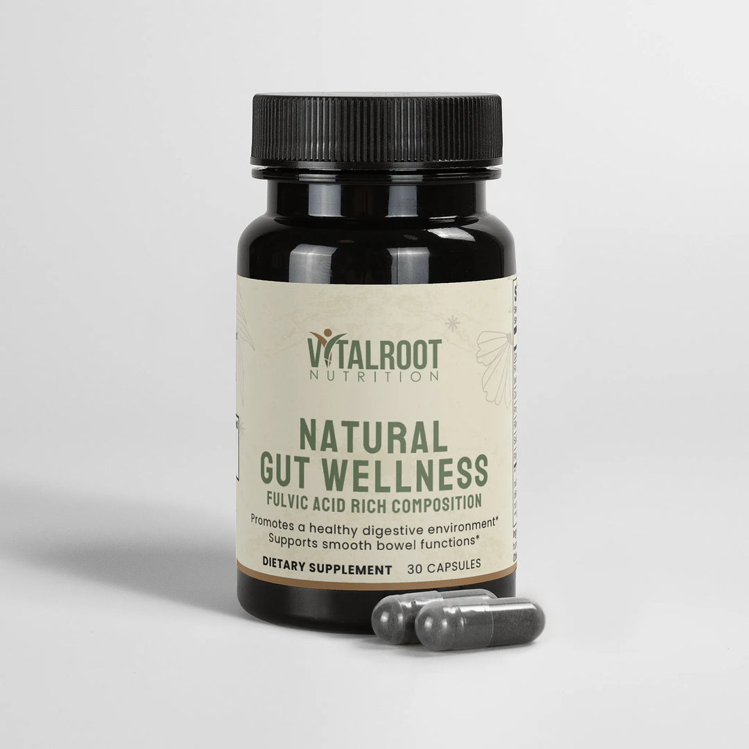 Natural Gut Wellness Capsules | Digestive & Gut Health Support with Fulvic Acid | (30 Capsules)