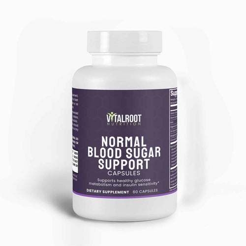 Normal Blood Sugar Support | Herbal Supplement for Glucose Metabolism & Insulin Sensitivity | (60 Capsules)