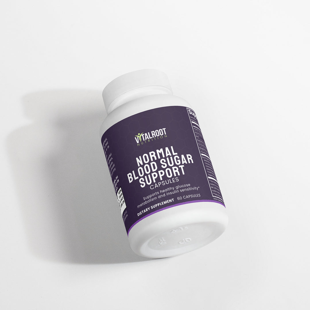 Normal Blood Sugar Support | Herbal Supplement for Glucose Metabolism & Insulin Sensitivity | (60 Capsules)