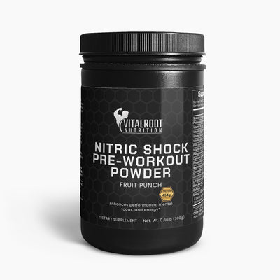 Nitric Shock Pre-Workout Powder (Fruit Punch) - Vital Root Nutrition