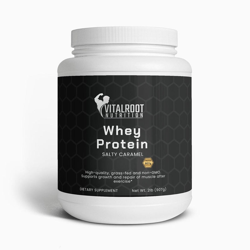 Whey Protein (Salty Caramel Flavour) - Vital Root Nutrition