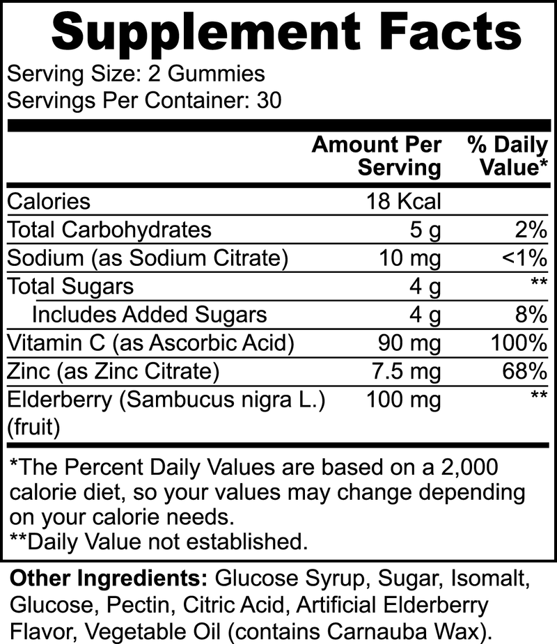 Elderberry & Vitamin C Gummies - Vital Root Nutrition