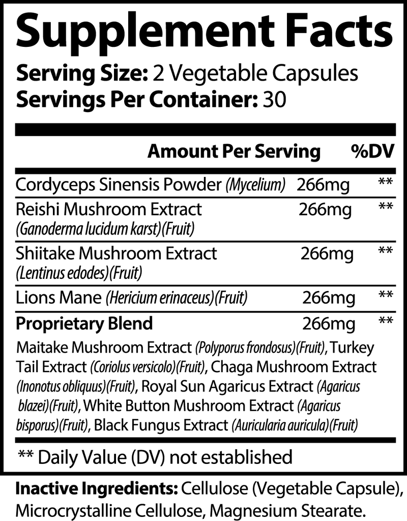 Mushroom Complex 10 X - Vital Root Nutrition